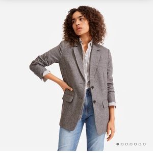 Everlane The Oversized Blazer in Grey Herringbone